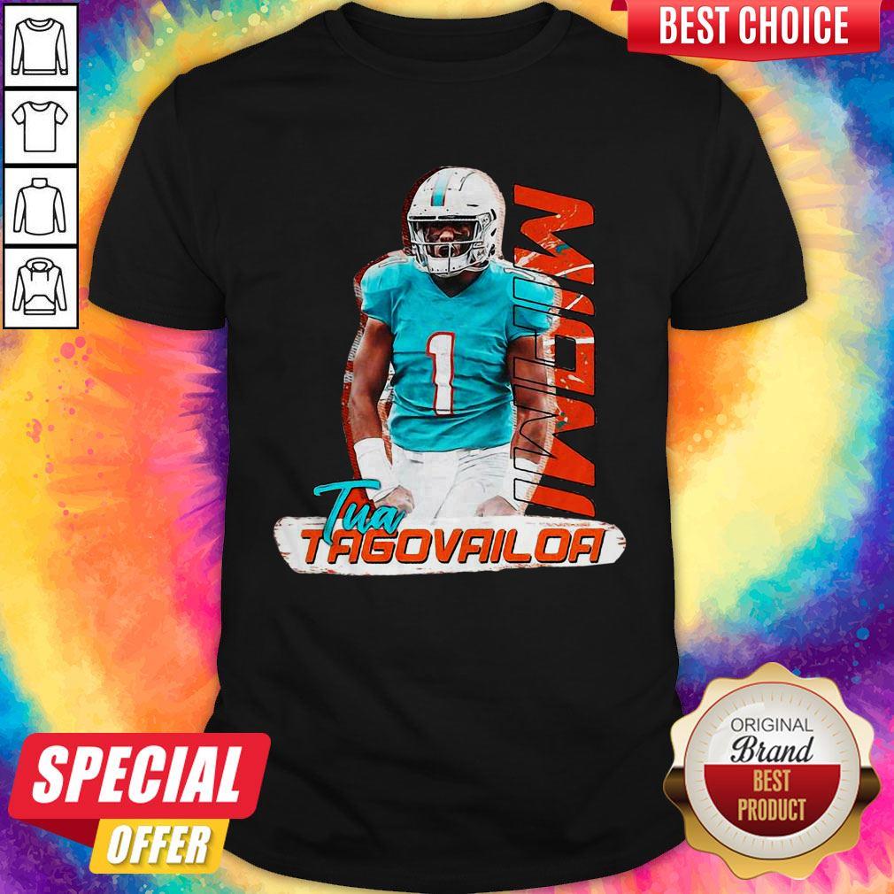 Premium 1 Tua Tagovailoa Miami Dolphins Football T-Shirt