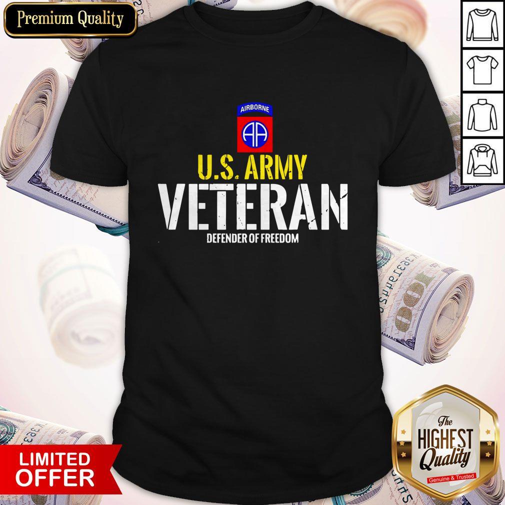 Premium Airborne U.S Army Veteran Defender Of Freedom Shirt