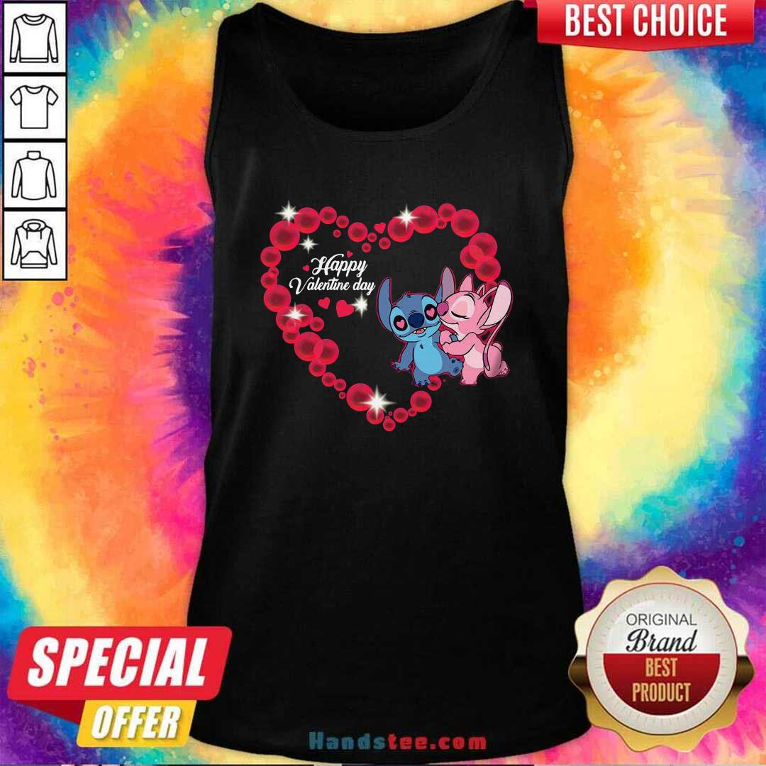 Premium Disney Stitch And Lilo Happy Valentine Day Shirt
