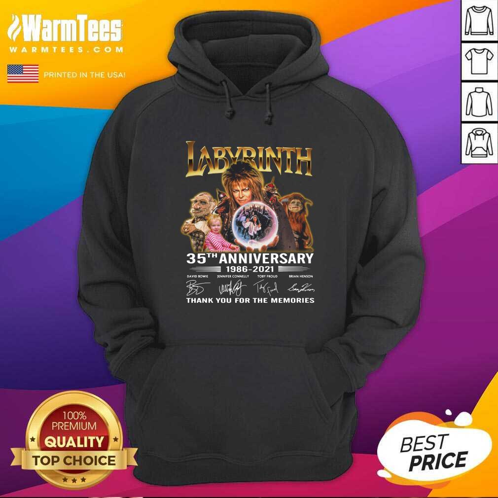 Premium Labyrinth 35th Anniversary Thank You For The Memories Signatures Shirt