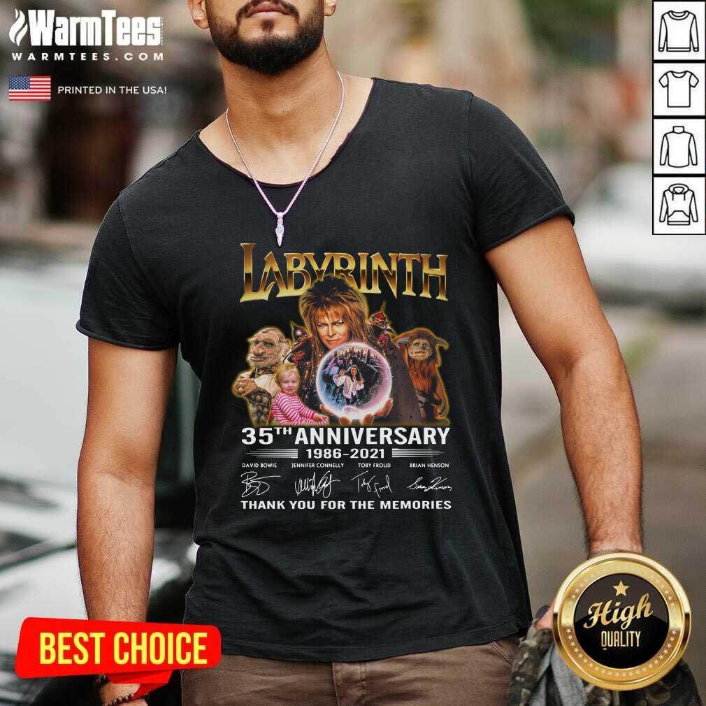 Premium Labyrinth 35th Anniversary Thank You For The Memories Signatures Shirt