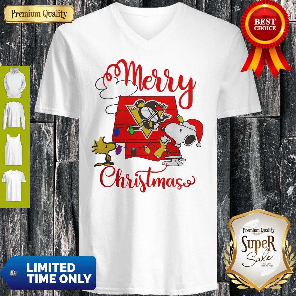 Premium Merry Christmas Snoopy Pittsburgh Penguins Shirt