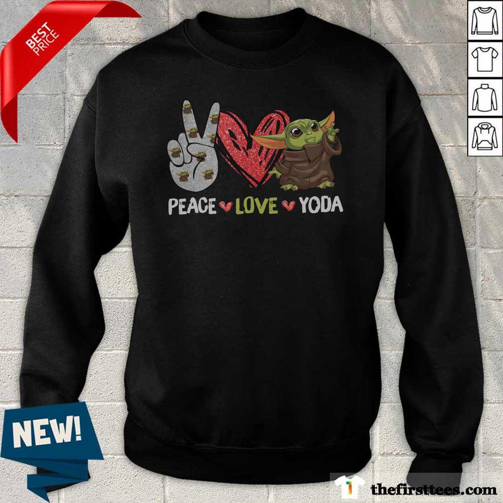Premium Peace Love Baby Yoda Shirt