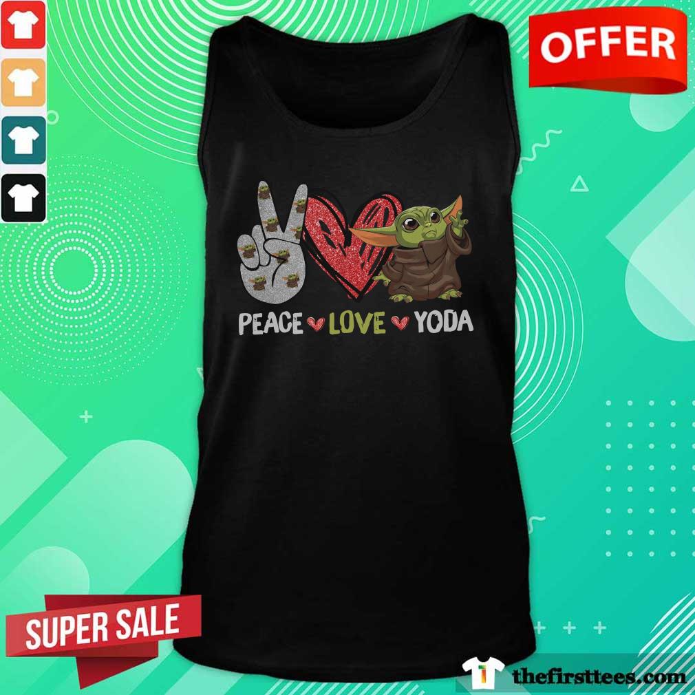 Premium Peace Love Baby Yoda Shirt