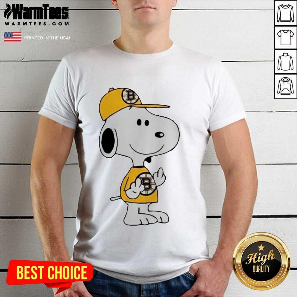 Premium Snoopy Boston Bruins NHL Middle Fingers Fuck You Shirt