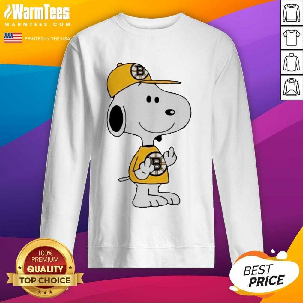 Premium Snoopy Boston Bruins NHL Middle Fingers Fuck You Shirt