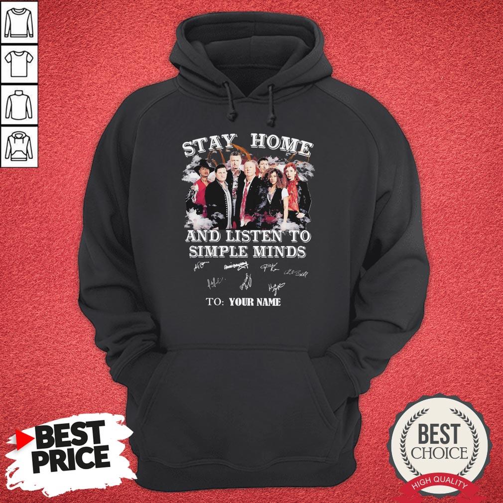 Premium Stay Home And Listen To Simple Minds Signatures Shirt