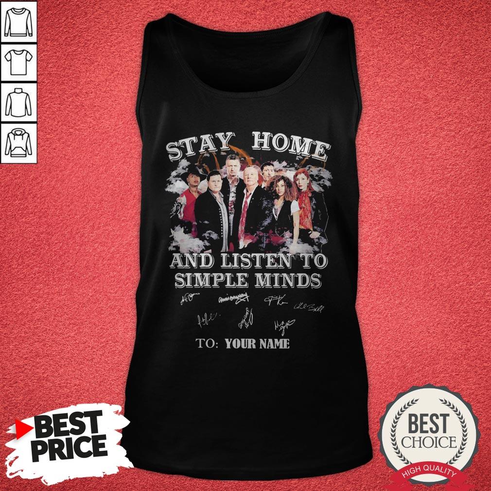 Premium Stay Home And Listen To Simple Minds Signatures Shirt