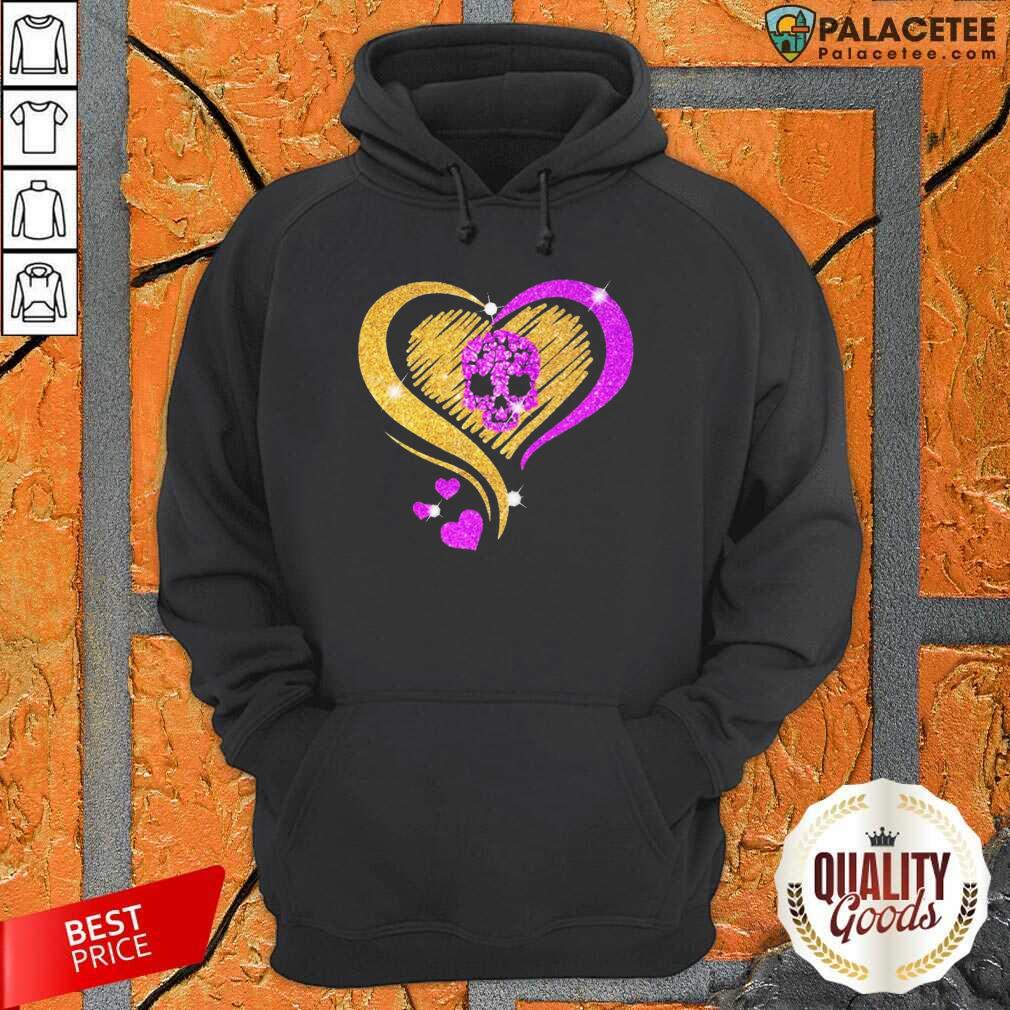 Pretty Skull Heart Bling Shirt