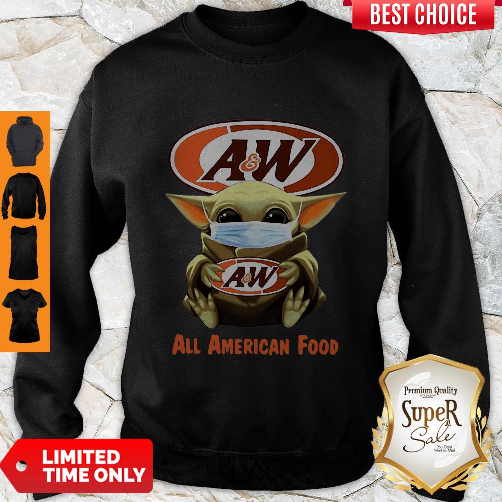 Pretty Star Wars Baby Yoda Mask Hug Aw All American Food Covid-19 Shirt