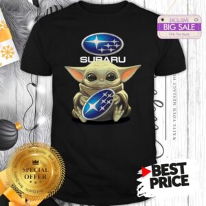 Official Star Wars Baby Yoda Hug Subaru Shirt