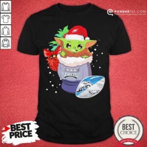 Hot Philadelphia Eagles Christmas Baby Yoda Star Wars Funny Happy NFL Shirt