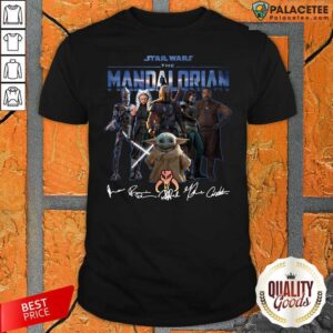 Official Star Wars The Mandalorian And Baby Yoda Signatures Shirt