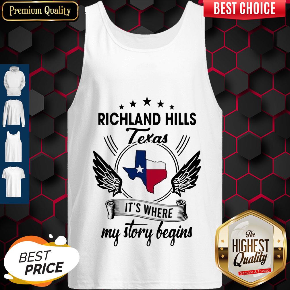 Richland Hills Texas It's Where My Story Begins Map Shirt