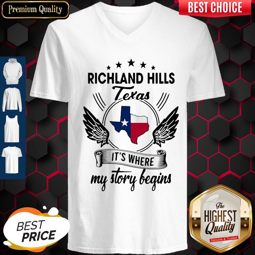 Richland Hills Texas It's Where My Story Begins Map Shirt