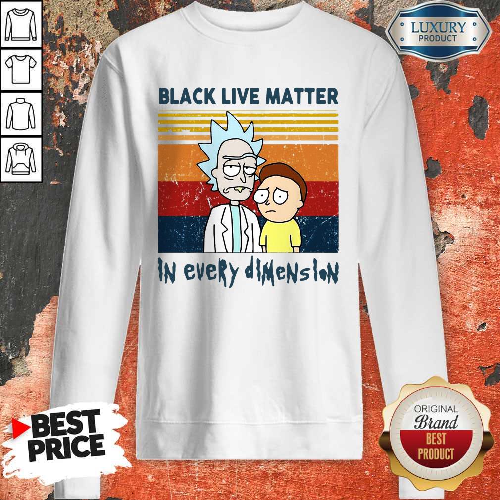 Rick And Morty Black Live Matter In Every Dimenslon Vintage Shirt
