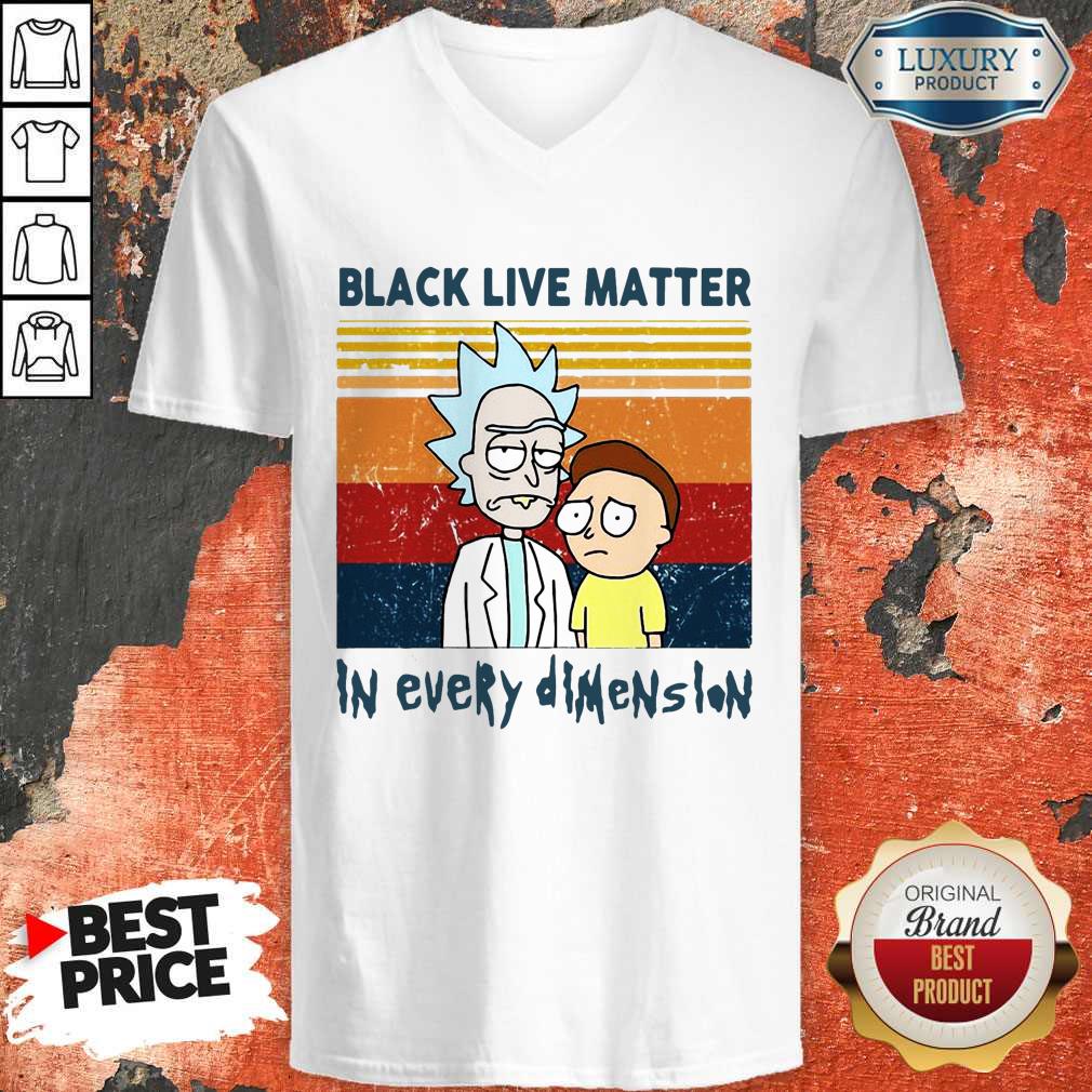 Rick And Morty Black Live Matter In Every Dimenslon Vintage Shirt