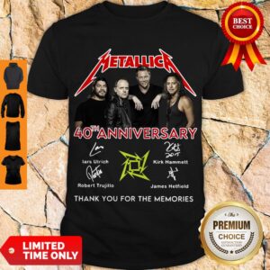 Funny Metallica 40th Anniversary Thank You For The Memories Signatures Shirt