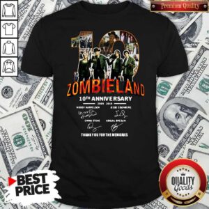 Top Zombieland 10th Anniversary 2009 2019 Signatures Shirt