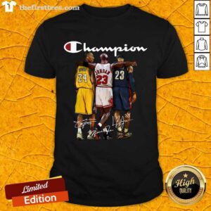 Hot Kobe Bryant James Jordan LeBron James Mvp Champion Signatures Shirt