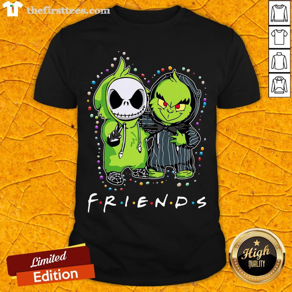 Baby Jack Skeleton And Baby Green Friends Light Christmas Shirt
