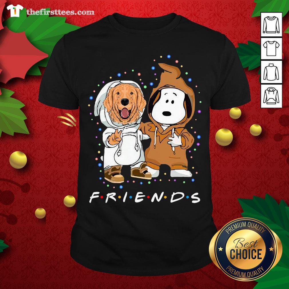 Lovely Golden Retriever And Snoopy Friends Light Shirt