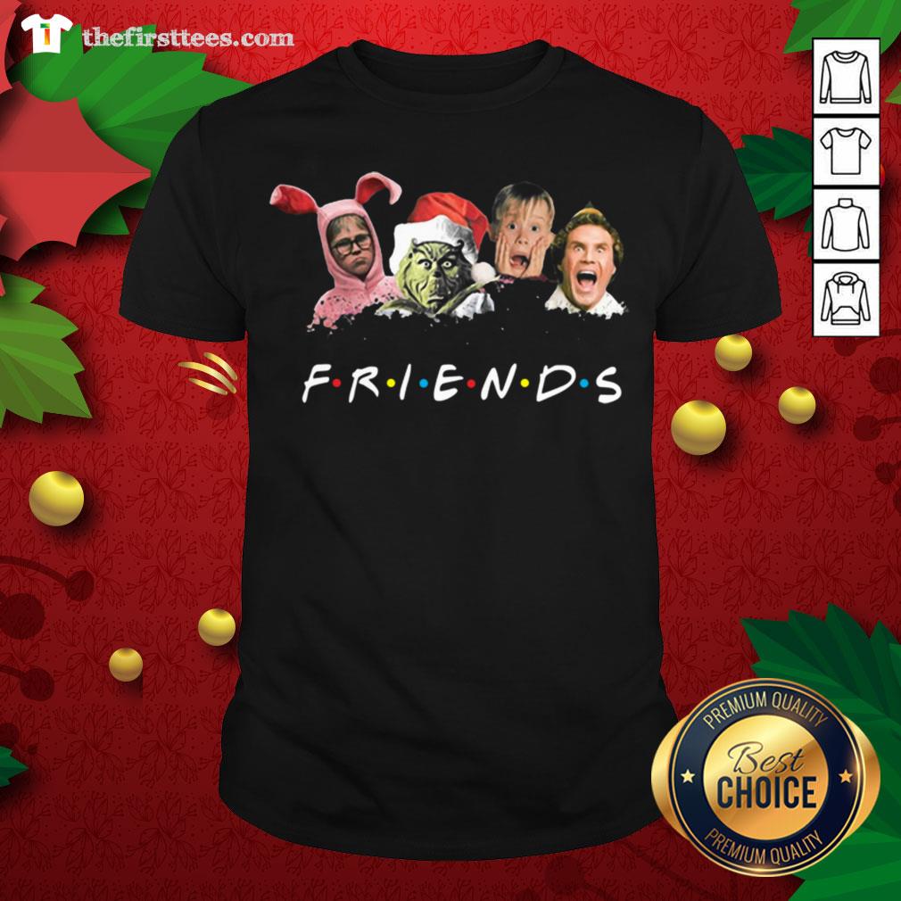 Hot Friends Grinch Elf Kevin Ralphie’s Bunny Michael Scott Christmas Shirt