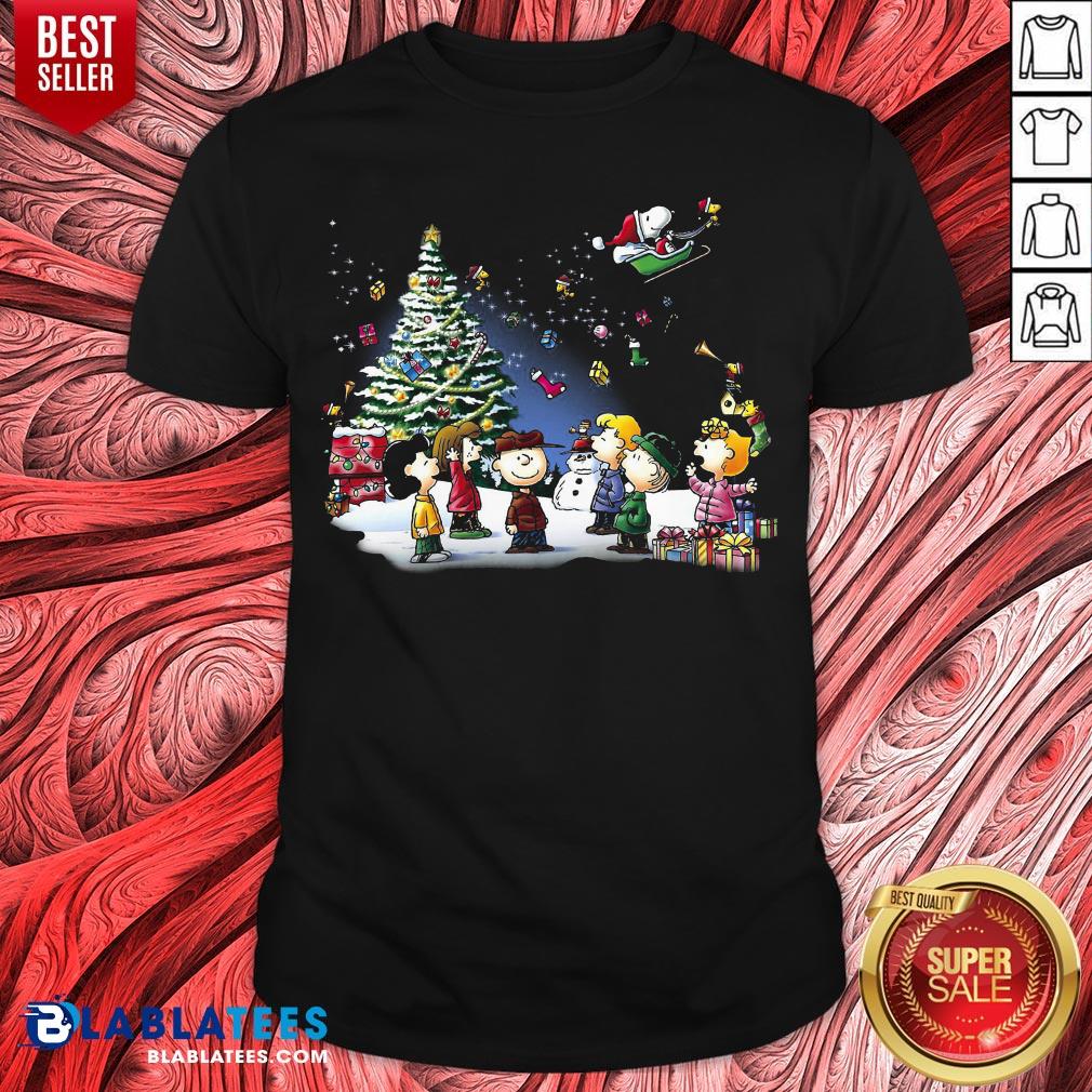 Lovely The Peanuts Light Merry Christmas Shirt