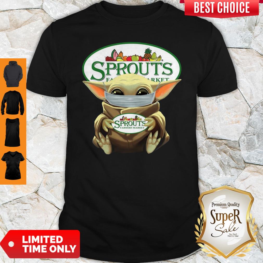 Official Baby Yoda Face Mask Sprouts Farmers Market Shirt