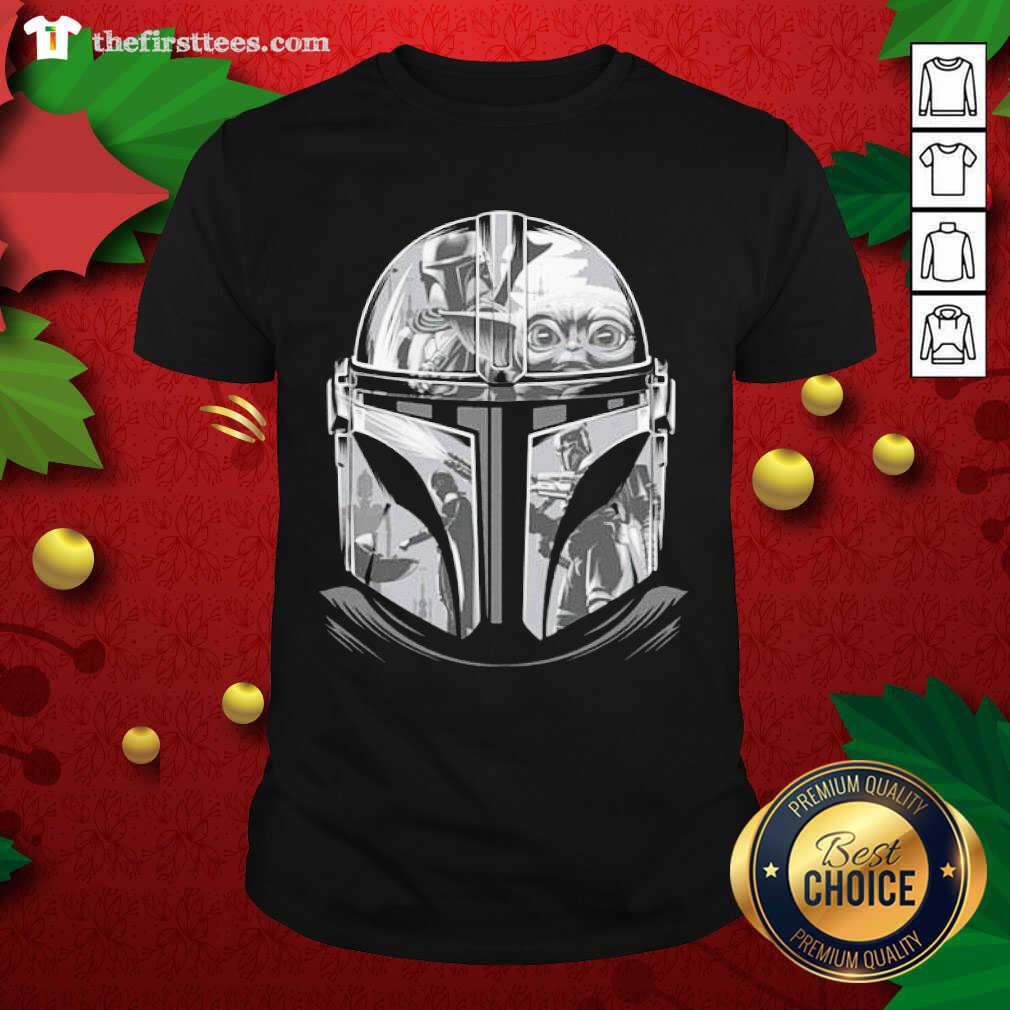 Cool Star Wars The Mandalorian Helmet Mandalorian Shirt