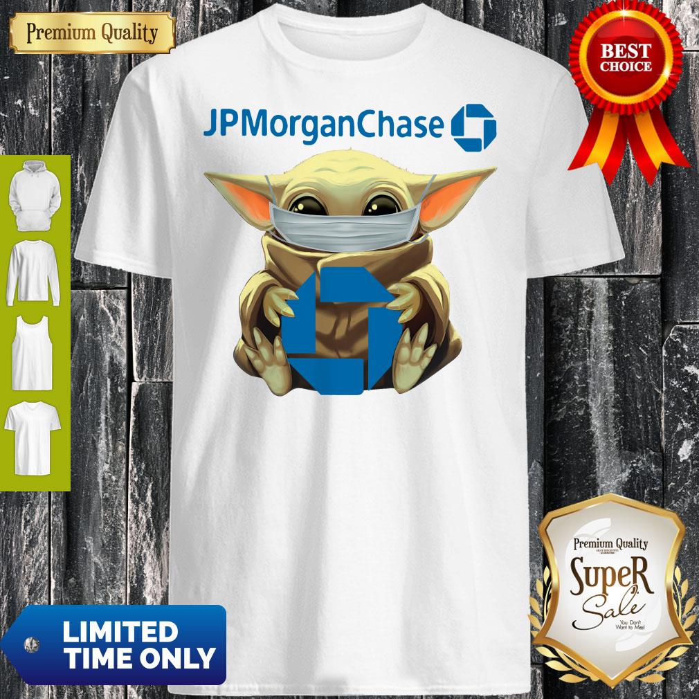 Star Baby Yoda Mask Hugging Jp Morgan Chase Shirt