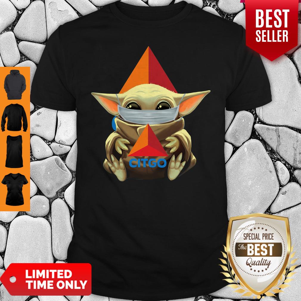 Pandemic Baby Yoda Face Mask Citgo Shirt