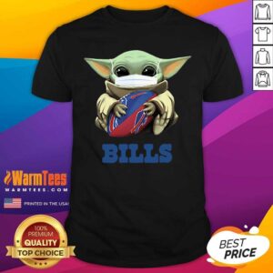 Funny Baby Yoda Face Mask Hug Buffalo Bills Shirt