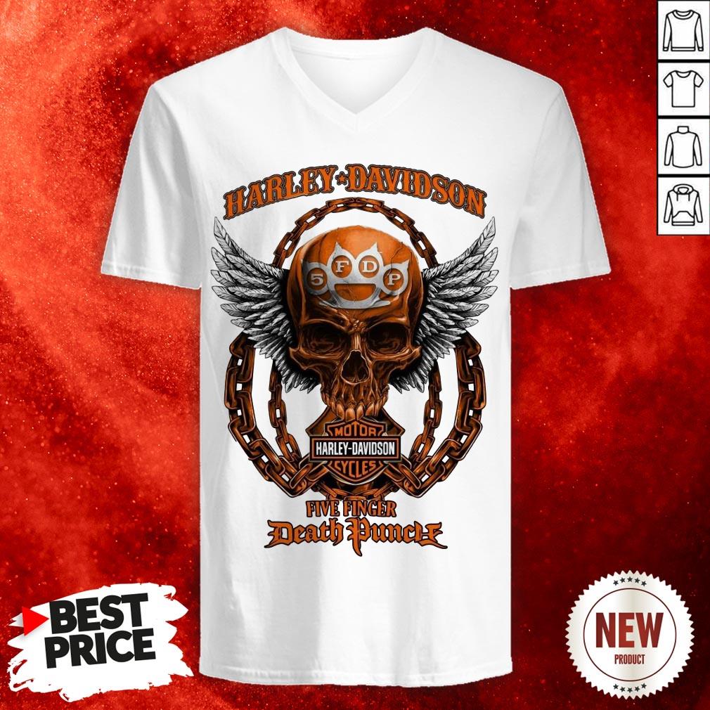 Skull Harley Davidson Motorcycles Five Finger Death Punch Shirt