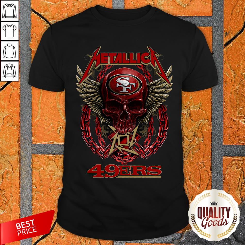 Skull Metallic 49Ers Premium Official Top Nice Perfect Shirt