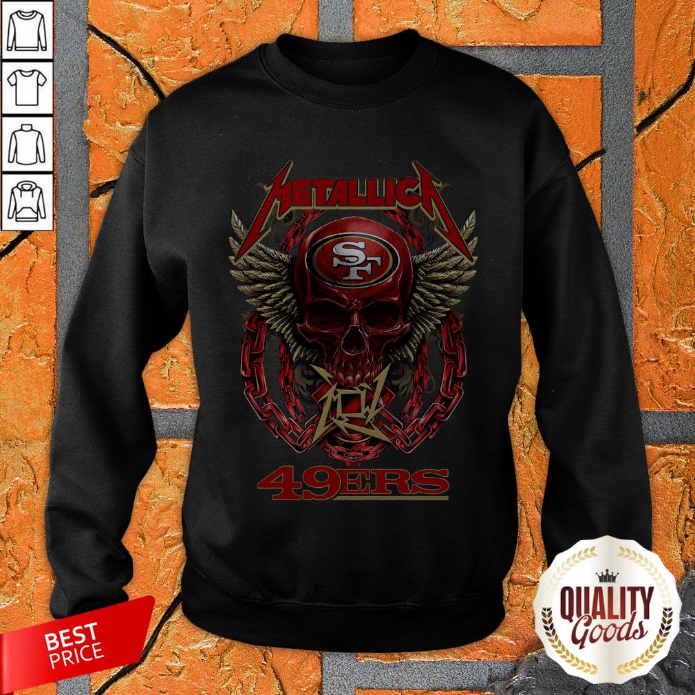 Skull Metallic 49Ers Premium Official Top Nice Perfect Shirt