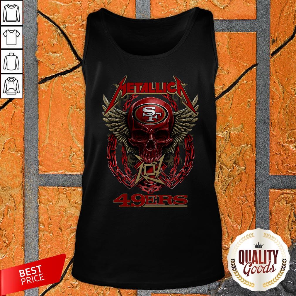 Skull Metallic 49Ers Premium Official Top Nice Perfect Shirt