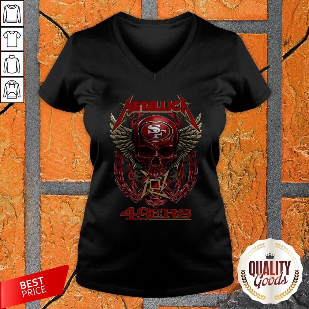 Skull Metallic 49Ers Premium Official Top Nice Perfect Shirt