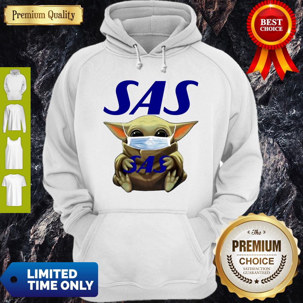 Star Wars Baby Yoda Hug Scandinavian Airlines Logo Mask COVID-19 Shirt