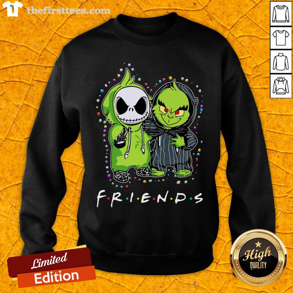 Baby Jack Skeleton And Baby Green Friends Light Christmas Shirt
