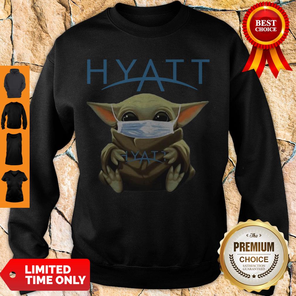 Premium Baby Yoda Mask Hug Hyatt Shirt