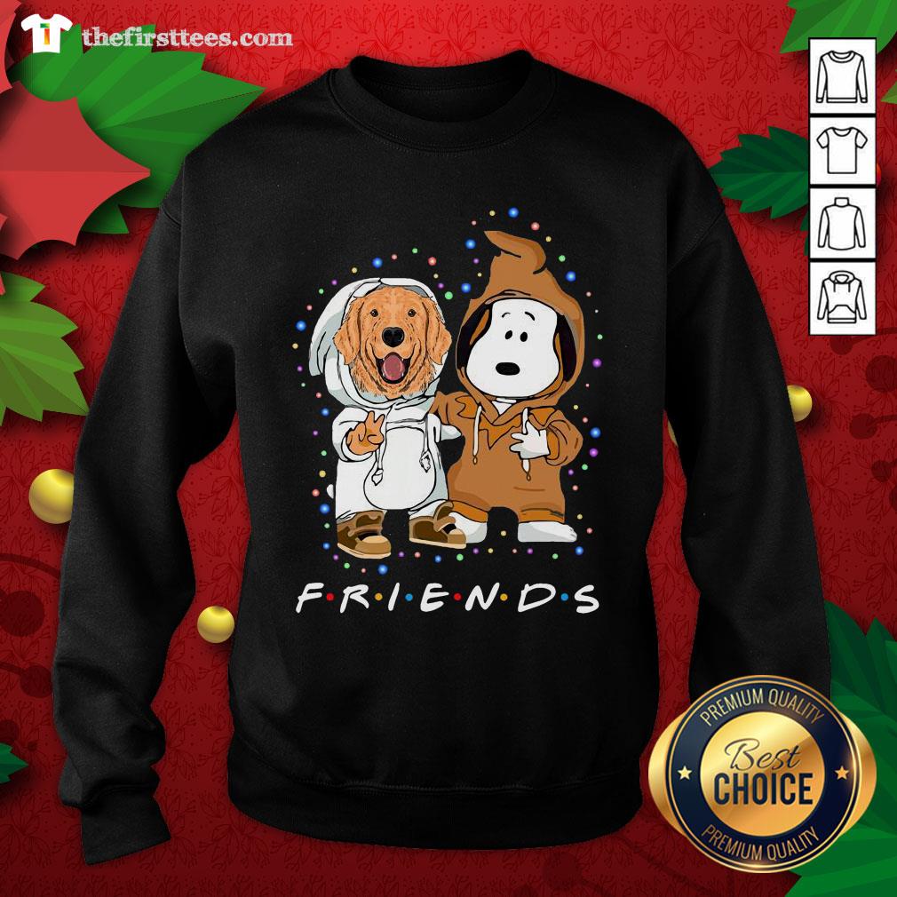 Lovely Golden Retriever And Snoopy Friends Light Shirt