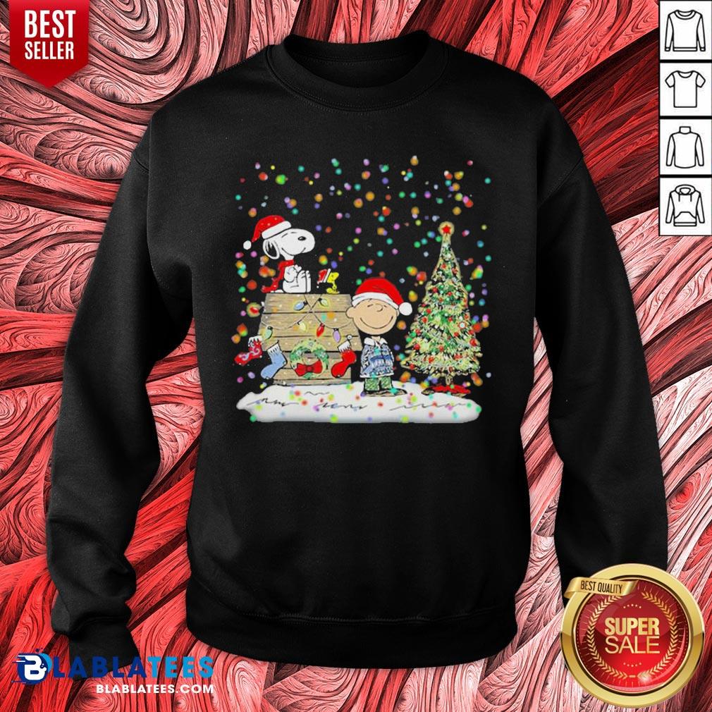 Cute Snoopy And Charlie Brown Light Merry Christmas Shirt