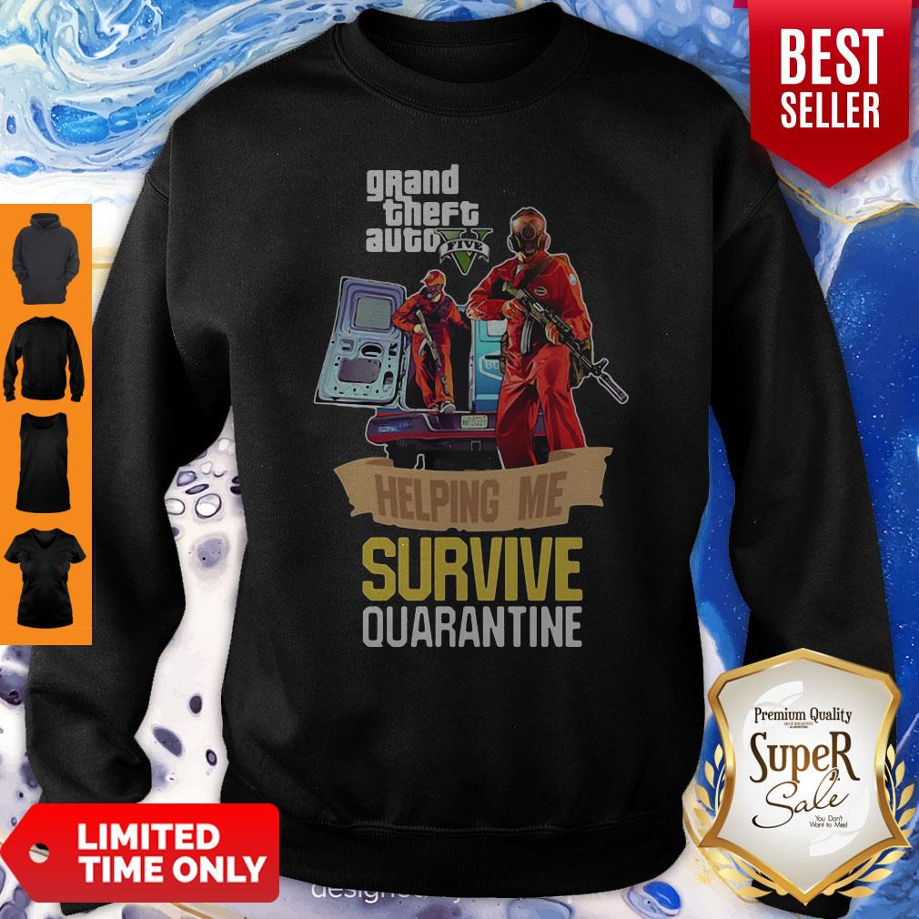 Pandamic Grand Theft Auto V Five Helping Me Survive Quarantine Shirt