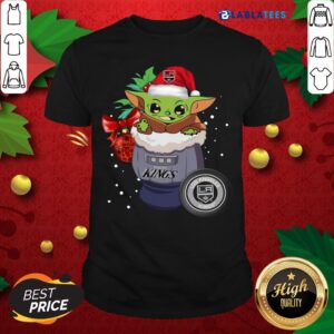 Nice Los Angeles Kings Christmas Baby Yoda Star Wars Funny Happy NHL Shirt