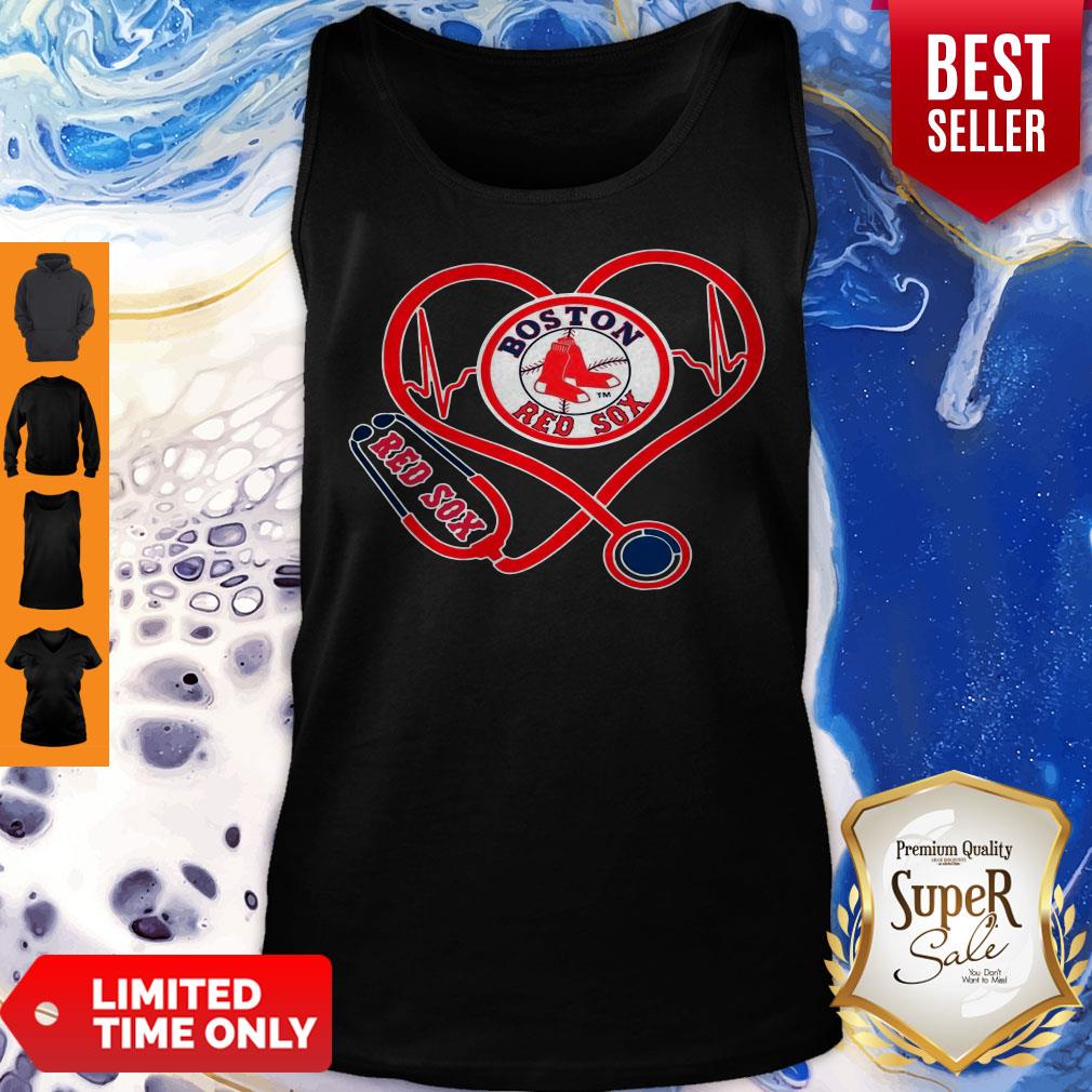 Nice Boston Red Sox Stethoscope Heart Shirt