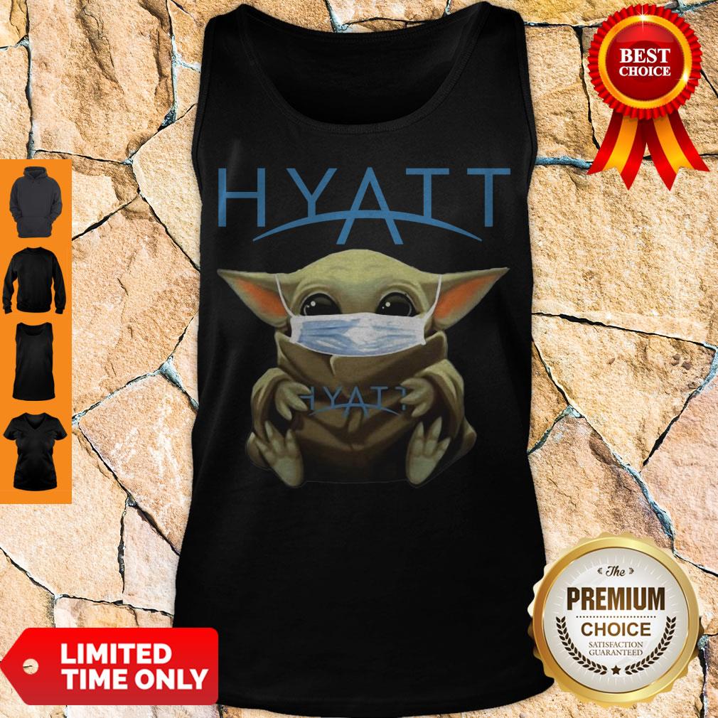 Premium Baby Yoda Mask Hug Hyatt Shirt