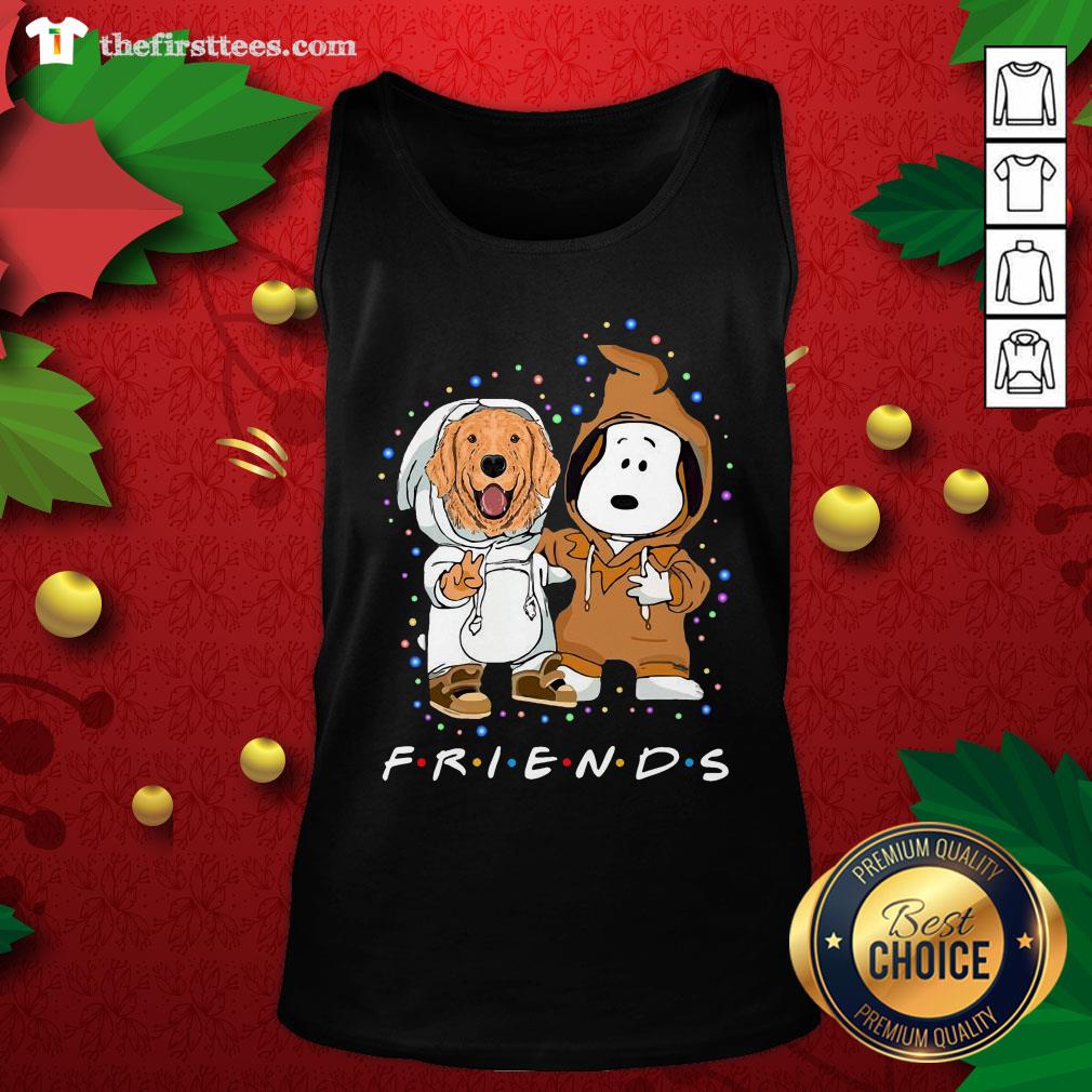 Lovely Golden Retriever And Snoopy Friends Light Shirt