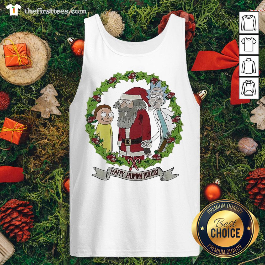 Hot Rick And Morty Santa Happy Human Holiday Christmas Shirt
