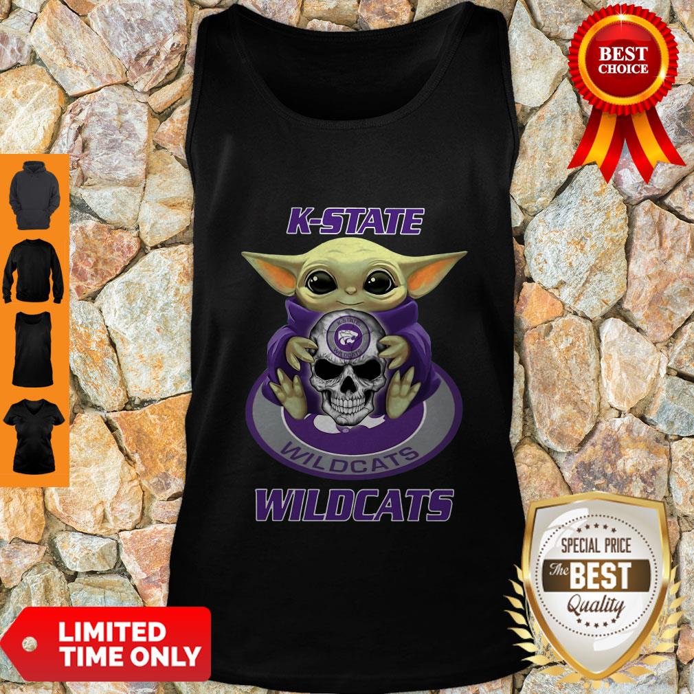 Official Baby Yoda Hug Skull K-State Wildcats Shirt